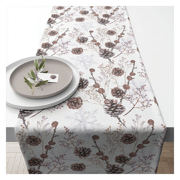 Asztali futó - 40x150cm - Pine cones