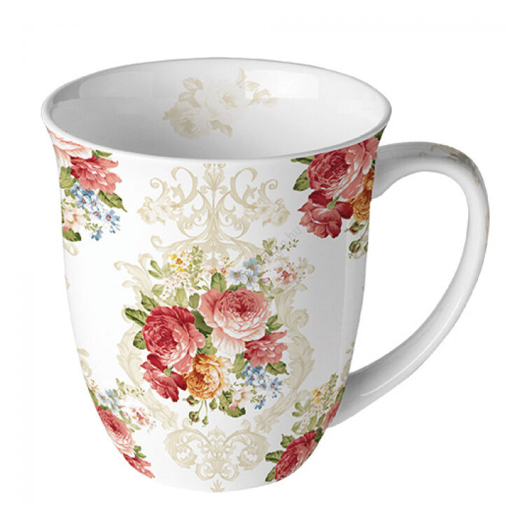 Porcelán bögre - 400ml - Sara Cream
