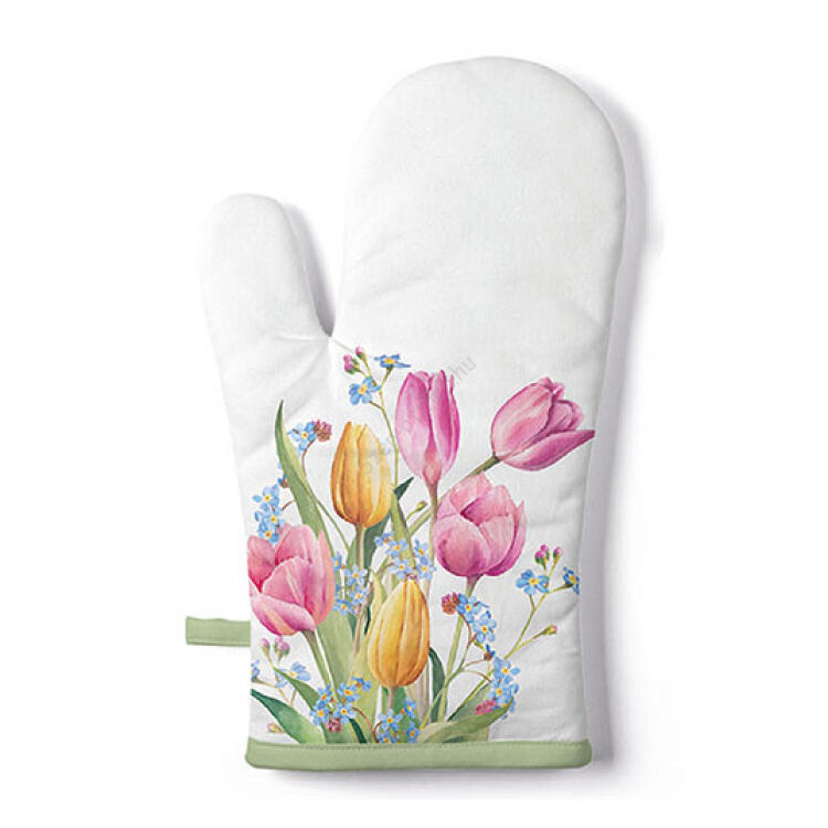Edényfogó kesztyű - 18x30cm - Tulips Bouquet