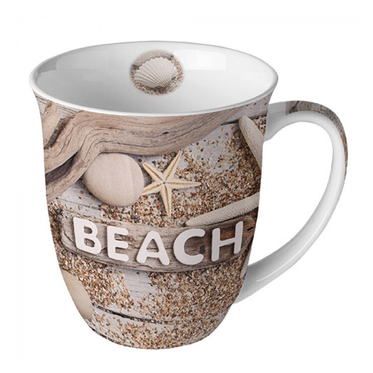 Porcelán bögre - 400ml - Beach Wood