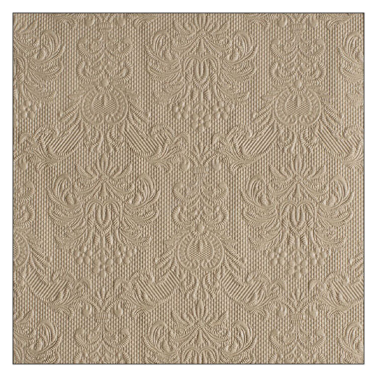 Elegance taupe papírszalvéta 40x40cm, 15db-os