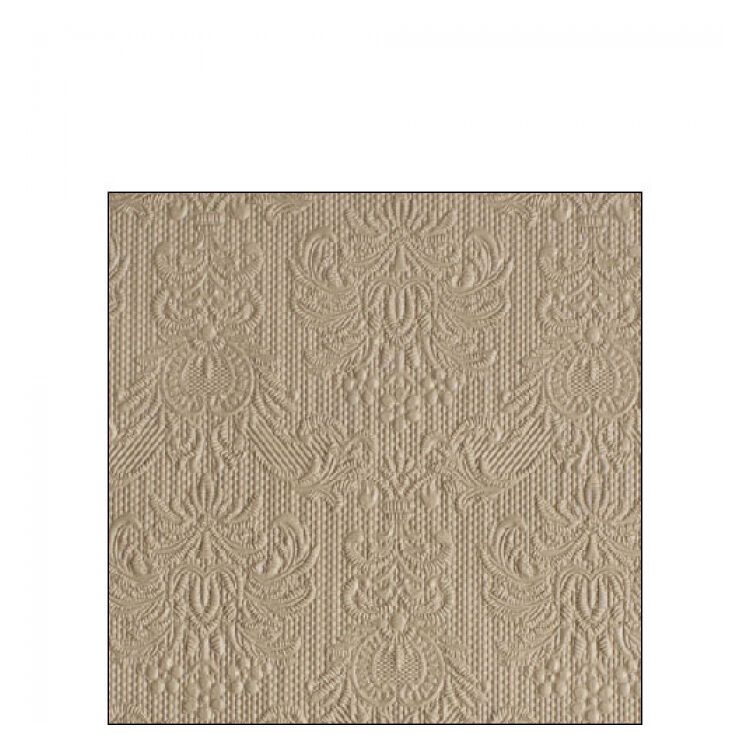Elegance taupe papírszalvéta 25x25cm, 15db-os