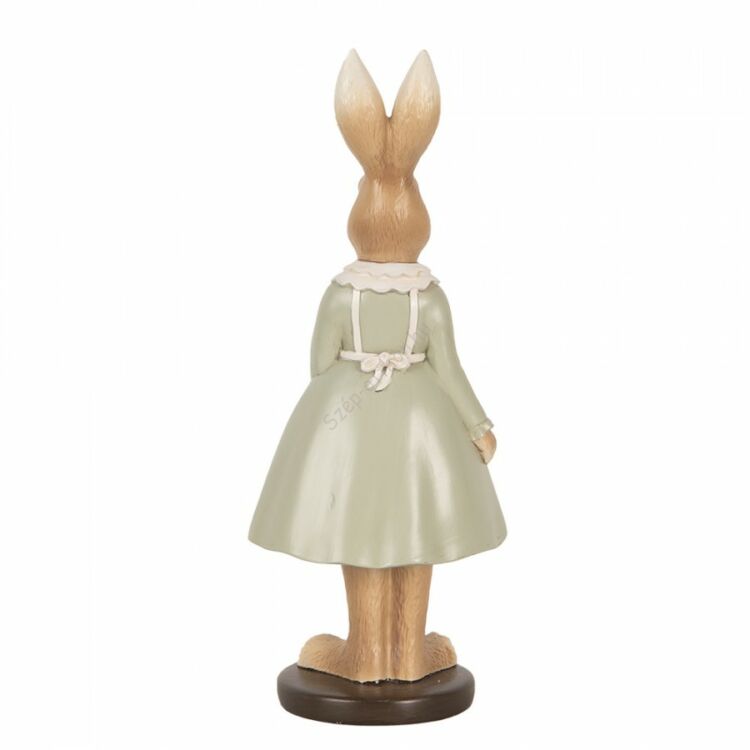 Húsvéti dekoráció - Zöld ruhás kötényes nyuszi