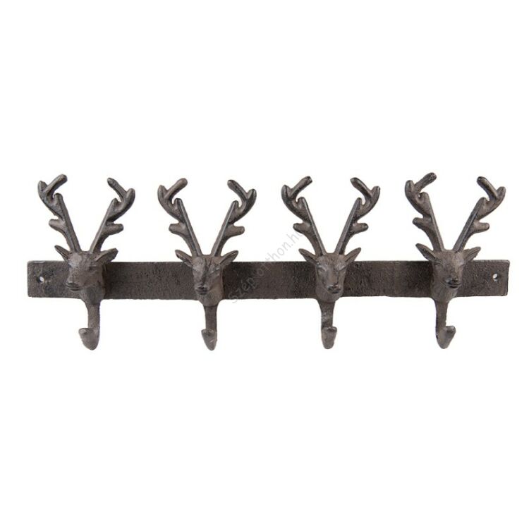 Öntöttvas szarvasfejes fogas - 46cm