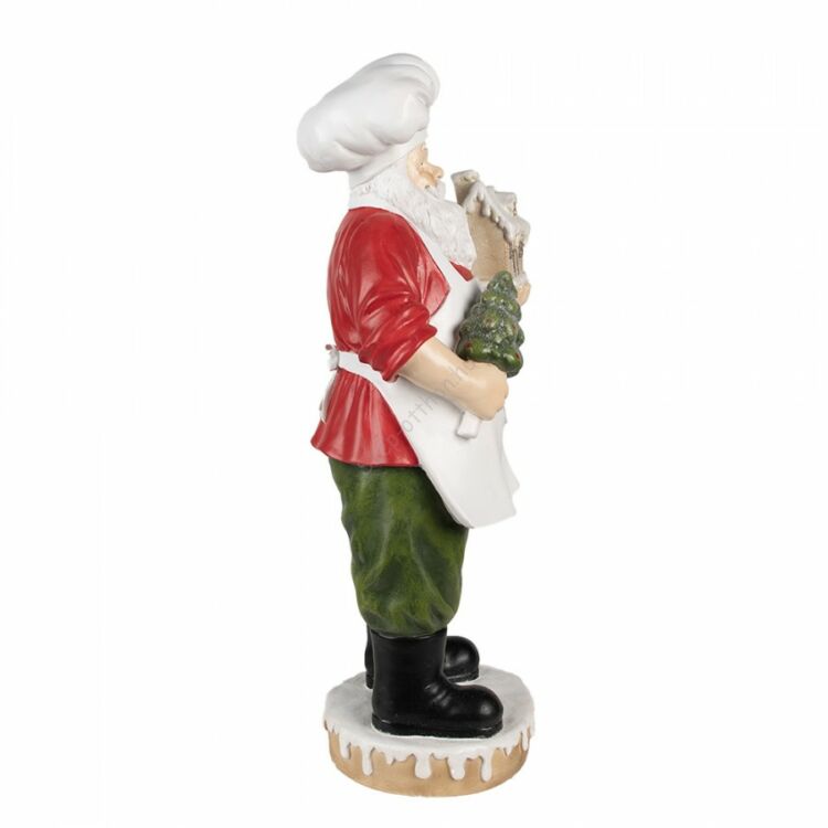 Télapó mézeskalács házikóval - 59cm - Karácsonyi dekorációs figura