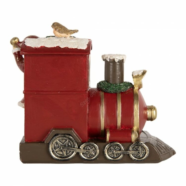 Piros mozdony mikulással - Karácsonyi dekoráció