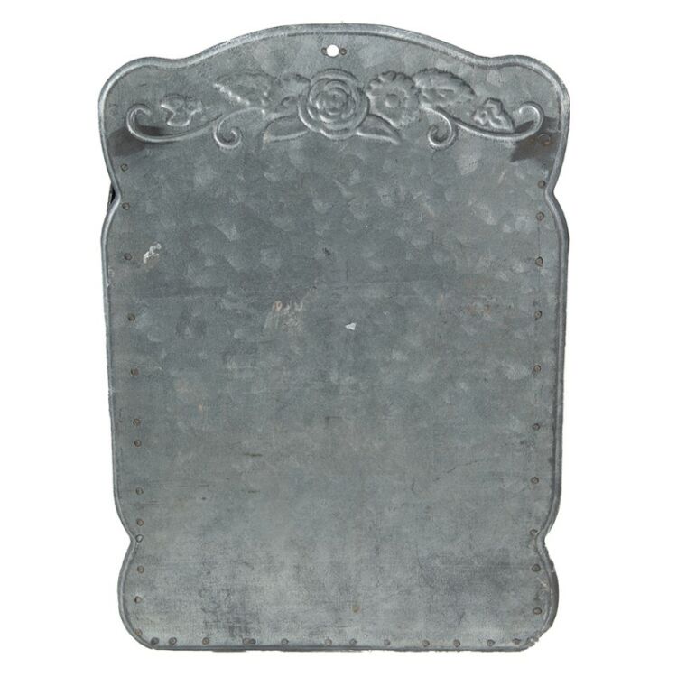 Vintage fém fekete postaláda fehér virágokkal - Country Courier