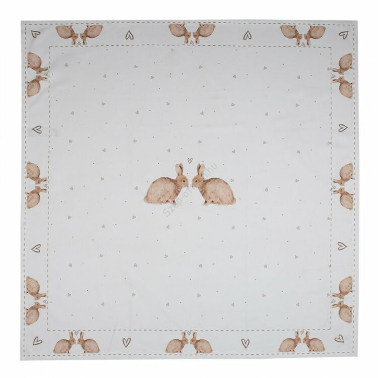 Húsvéti nyuszis asztalterítő - 100x100cm - Bunnies in Love