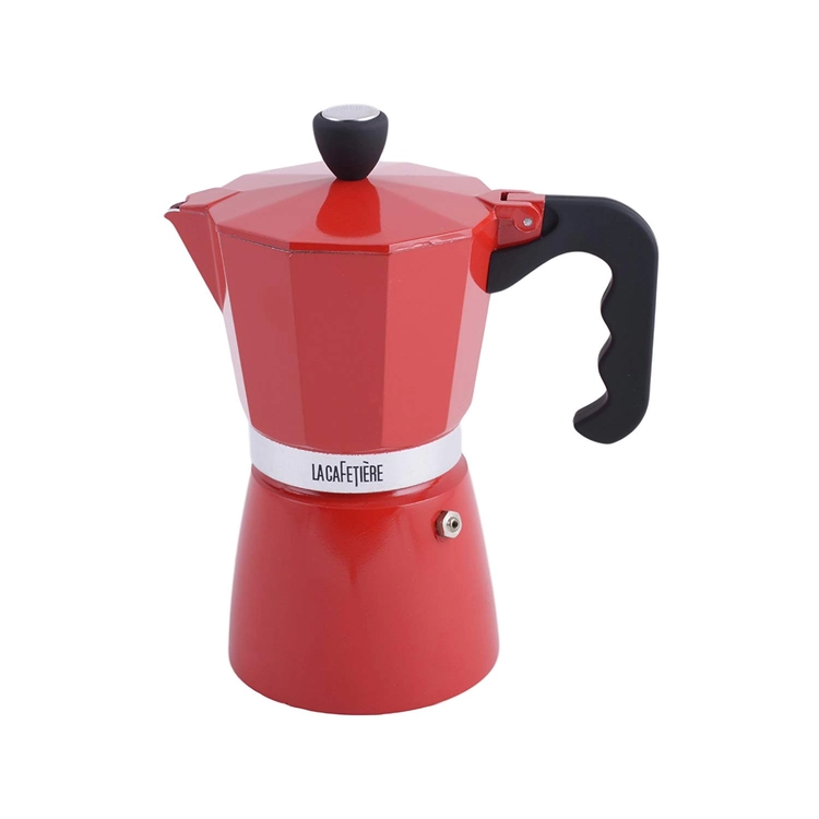 Aluminium kávéfőző 300ml (6 személyes), Classic Espresso, piros, La Cafetiére