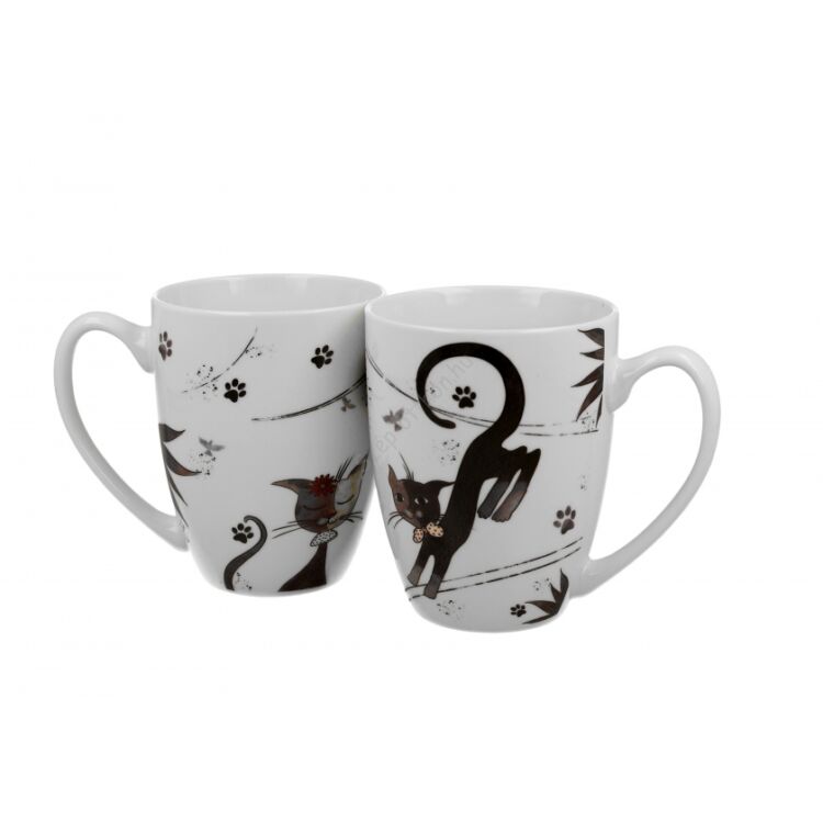 Porcelán bögre szett - 380ml - Charming Cats
