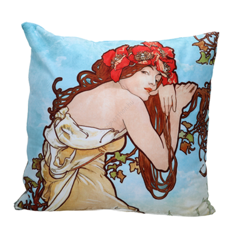 Díszpárna - 50x50cm - Mucha: Nyár