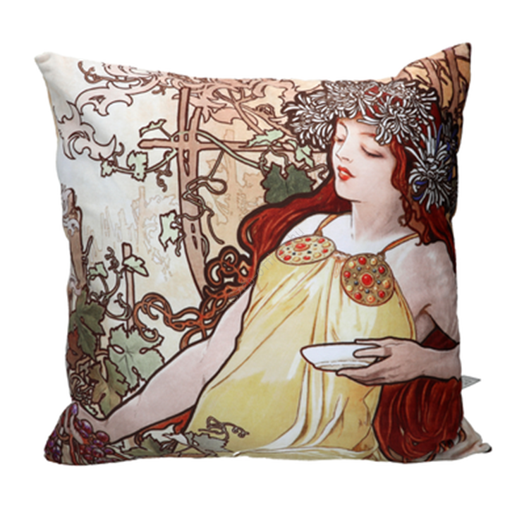 Díszpárna - 50x50cm - Mucha: Ősz