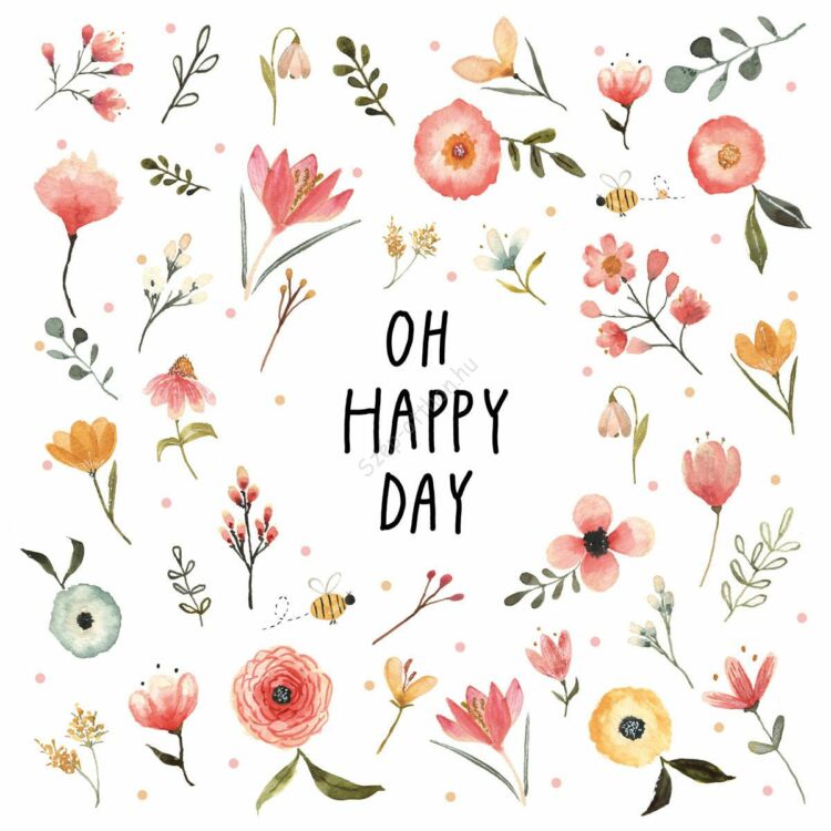 Oh Happy Day papírszalvéta 33x33cm, 20db-os