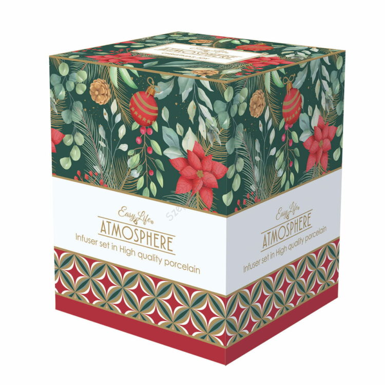 Karácsonyi Mintás Porcelán Bögre szett - 350ml - Christmas Joy