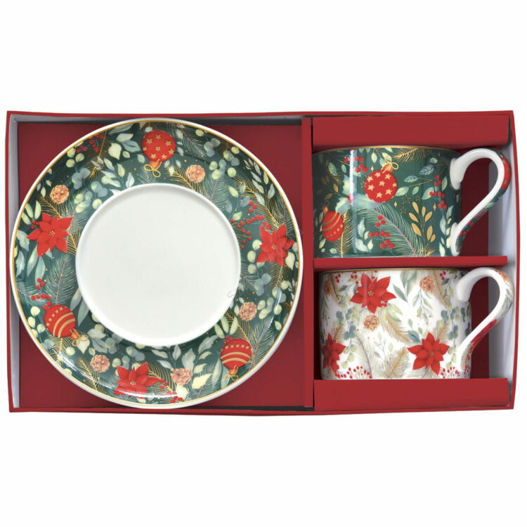Karácsonyi porcelán csésze szett - 240ml - Christmas Joy