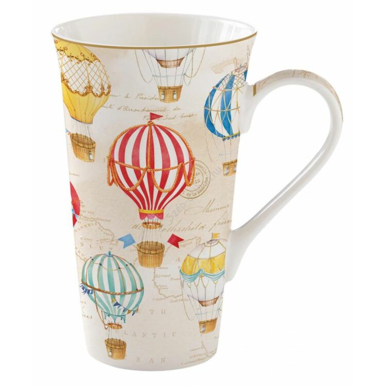 Porcelán bögre - 600ml - Air Ballons