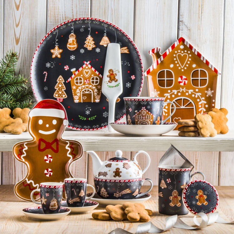 Mézeskalács porcelán desszertes tányér - 20cm - Gingerbread