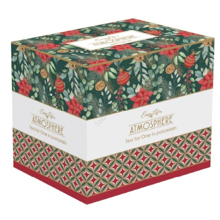 Porcelán egyszemélyes teáskészlet - 350ml - Christmas Joy