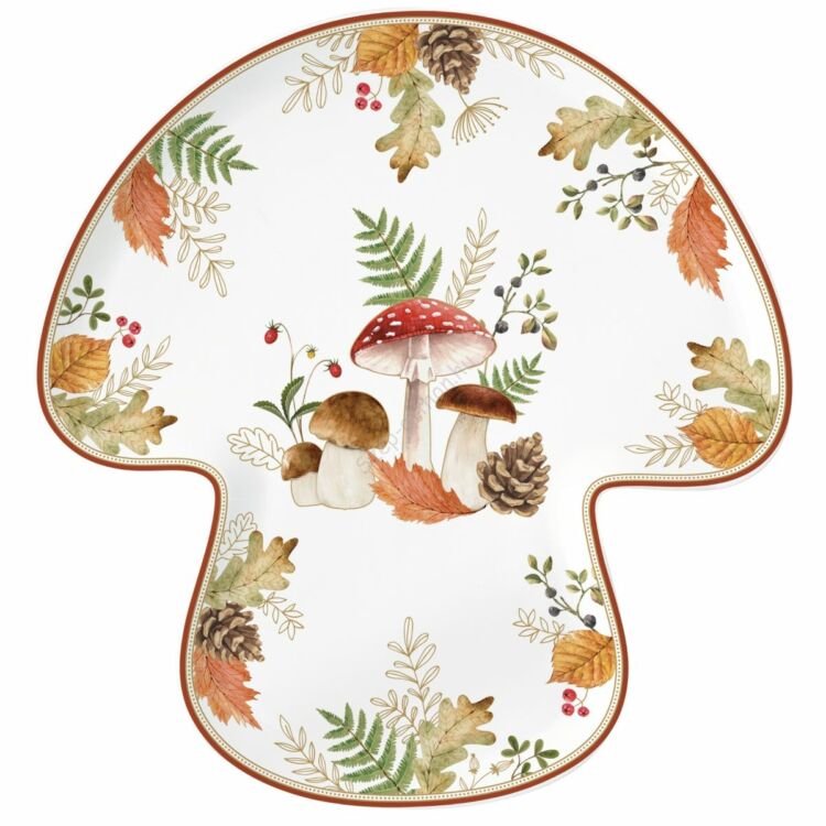 Porcelán kínáló tálca gomba alakú - Autumn Breeze