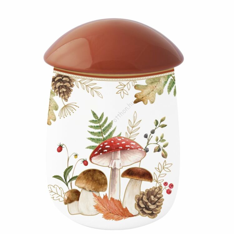 Porcelán konyhai tároló gomba alakú 19cm - Autumn Breeze