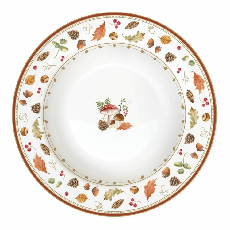 Porcelán mélytányér - 21,5cm - Autumn Breeze étkészlet
