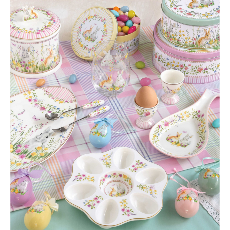 Porcelán fakanáltartó - Happy Easter