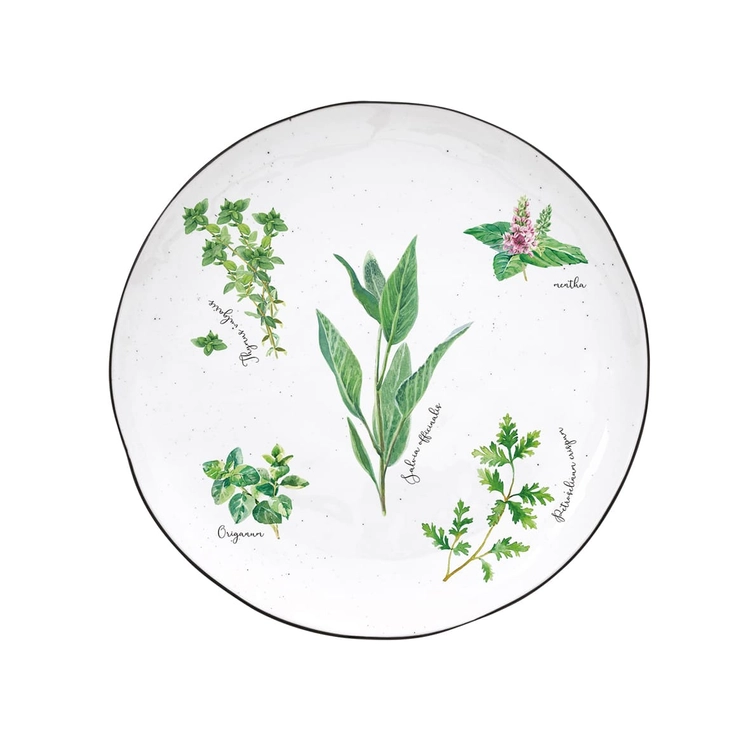 Porcelán desszertes tányér - Herbarium