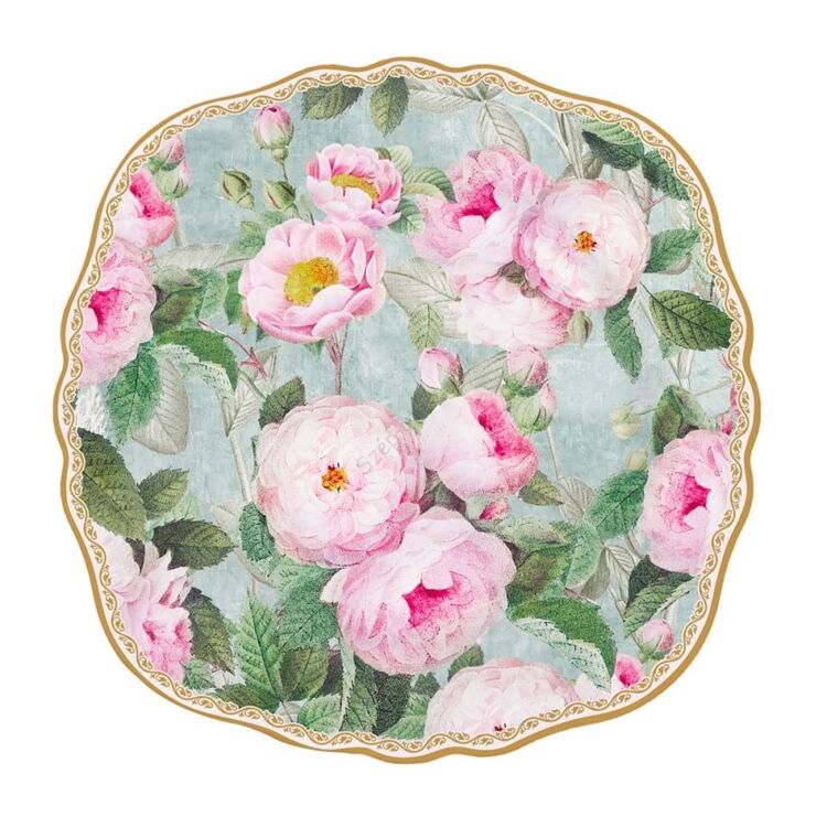 Porcelán desszertes tányér - 20cm - Roses in Bloom