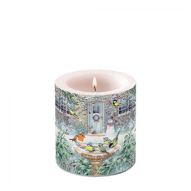 Karácsonyi átvilágítós gyertya 8x7,5cm Joy bath
