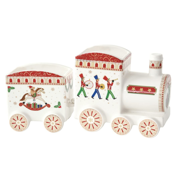 Karácsonyi porcelán vonat alakú tál - Polar Express
