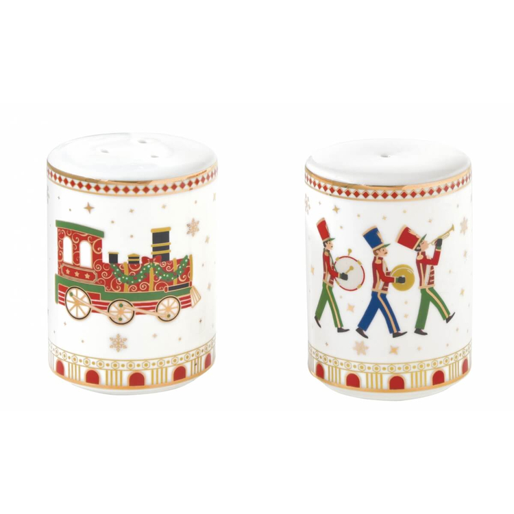 Karácsonyi porcelán só és borsszóró szett - Polar Express